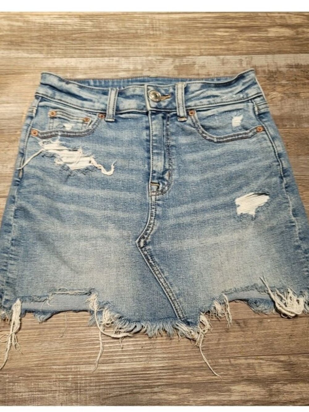 π§‘RAW HEM DENIM MINI SKIRT SIZE 0